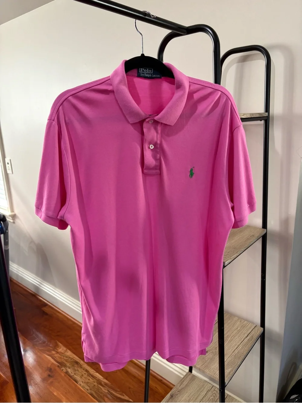 Ralph Lauren Bright Pink Polo with Green Pony